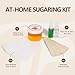 Sugar Wax Kit Suagring Kit: 300g/10.6oz Organic Sugaring Paste for Body Hair Removal - Includes Wax Strip and Stick, Pre & Post Care Oil
