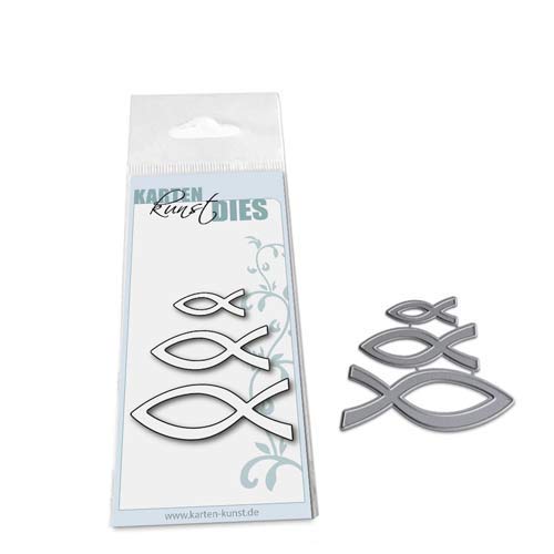 Karten-Kunst Stanzschablone Stanze Die Thinlits - Christliche Fische für Taufe, Kommunion oder Konfirmation Ichthys Cover