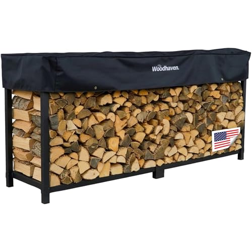 Woodhaven 8-Foot Firewood Rack – American Brand – 1/2 Cord