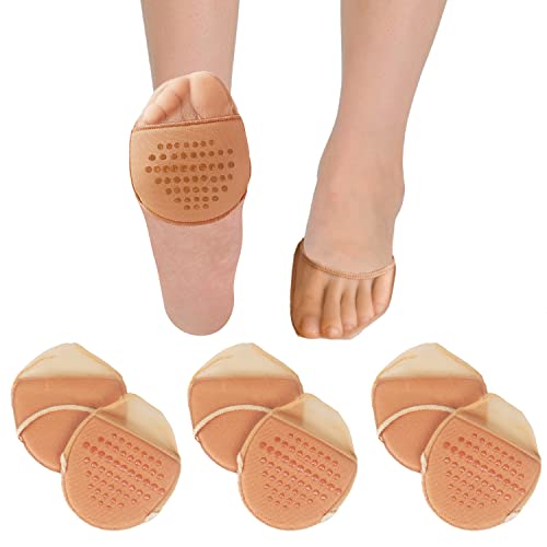 Triplewood 3 Pairs Women's Toe Topper Socks Non Slip Toe Cover No Show Half Socks with Cushion Pad