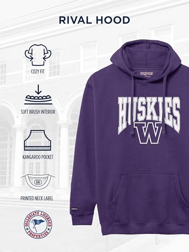 Image of JanSport NCAA Officially Licensed Rival Hoodie, Long Sleeve Unisex Sweatshirt, Cotton-Polyester Blend, Double-Layered Hood