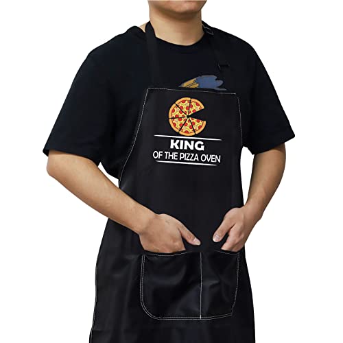 Bwwktop Pizza Chef Apron Pizza Maker Apron Pizza Chef Gifts King Of The Pizza Oven Pizzeria Apron With Pocket For Chef Dad (King Of Oven) #TOP4