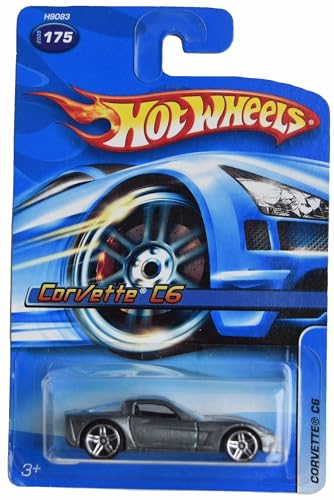 Hot Wheels Corvette C6 gris escala 1:64 miniatura 1