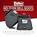 Jeffers Equine No Turn Bell Boots for Horses - Grey, Medium | Shock Absorbing Hoof Protection | Secure Double Hook & Loop Closure, Perfect for Travel, Turnout, Training, & Riding - 1 Pair