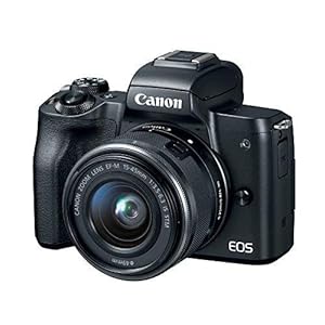 Canon EOS M50 Mirrorless Camera Kit w/EF-M15-45mm and 4K Video (Black) (Renewed)