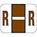 TAB COMPATIBLE TPAM-R 1838 Permanent Color Code Label, Alphabet,"R", 1 1/4" x 1", Brown (Pack of 500)