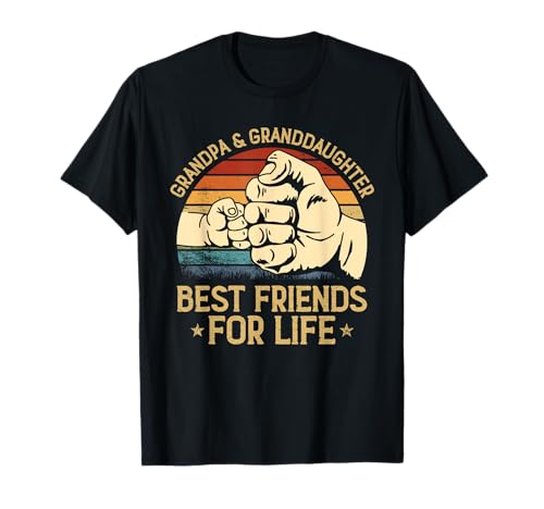 Grandpa Granddaughter Matching Family Shirt Fist Bump T-Shirt