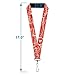 Buckle-Down The Coca-Cola Company Lanyard, Vintage Coca Cola Coke Icons and Ad Logos Red White, Elastic