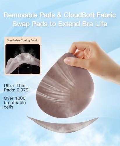 Image of Minimizer Bras for Women Full Coverage Wireless Plus Size Seamless Bralette Removable Pads Comfort 32A-42DD