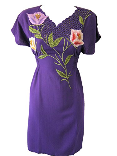 Robe femme noir violet idéale pour vos sorties en ville et soirées