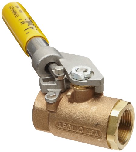 Apollo 71-500 Series Bronze Ball Valve, Two Piece, Inline, Spring-Close Lever, 3/4 NPT Female by Apollo Valve