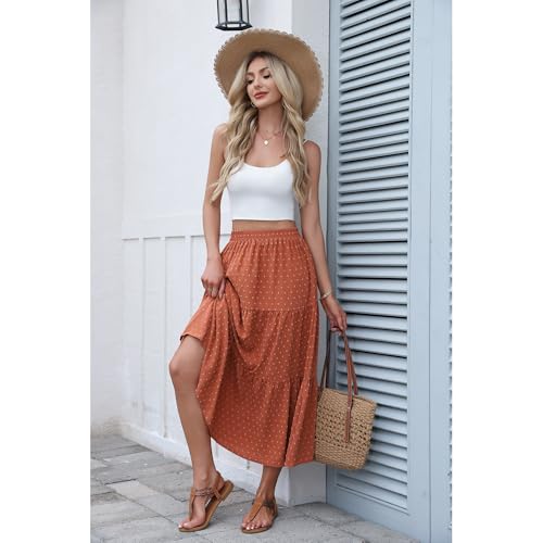 Image of Witsmile High Waist Tiered Skirts for Women Flowy Skirts for Women Long Length with Pockets 2026 Fashion Trendy