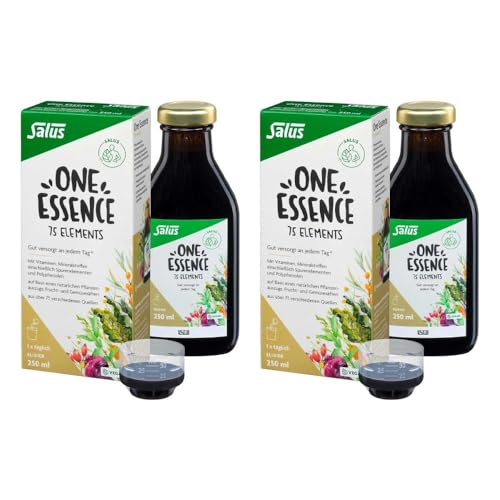 Salus One Essence 75 Elements – Tägliche Rundum-Versorgung mit über 75 gesunden Zutaten – 14 kg Obst und Gemüse in 250 ml – Vitamine, Mineralstoffe, Polyphenole, Ballaststoffe – vegan