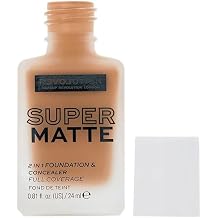 Makeup-Revolution's Re love Supermatte Foundation, Long-Lasting Liquid Formula, 24ml F12.5, 24ML