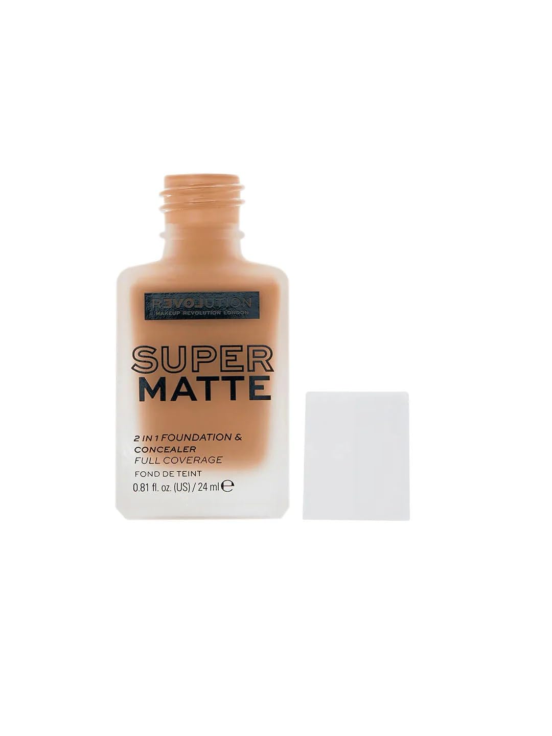 Makeup-Revolution's Re love Supermatte Foundation, Long-Lasting Liquid Formula, 24ml (F12.5, 24ML)