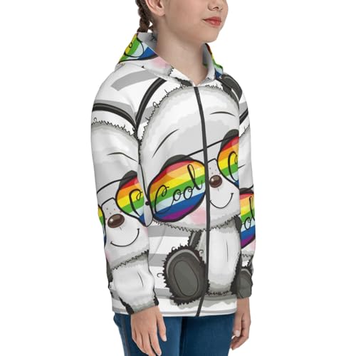 Pink Flamingo Kid Hoodies Boys Zip Up Sweatshirts Girls Pullover with Pocket4