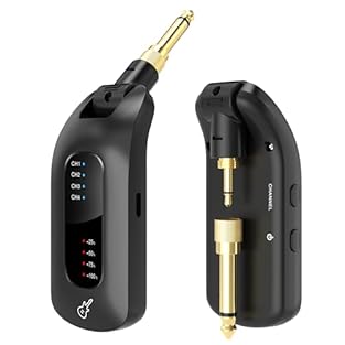 5.8GHz High-Frequency Transmission & Low Latency: Experience premium sound quality with our 5.8GHz wireless guitar system, offering stronger anti-interference and ultra-low latency (
