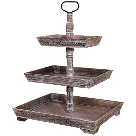 Bandeja de madera escalonada de 3 niveles Cover