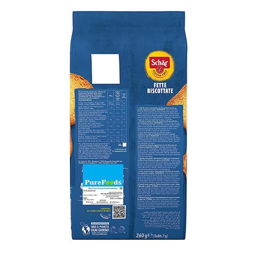 5X Schar Fette Biscottate Classiche, Grandi e Croccanti Senza Glutine (Gluten Free) 260g [5 Confezioni]