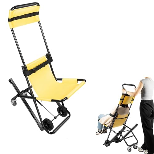 Salvaescaleras Para Personas Mayores Plegable Con Cinturones De Seguridad Adultos, Transporte Manual Escaleras, Silla De Ruedas Para Bomberos, Ambulancias, Hospitales E Instalaciones Deportivas