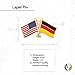 Desert Cactus Germany Lapel PIn Country Enamel with United States USA Souvenir Hat Men Women Patriotic German (Double Flag Pin)