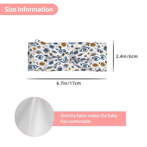 Blue Eyes Print Baby Girl Bows Headbands Baby Girls Newborn Headbands Infant Toddlers 0-6 Months3