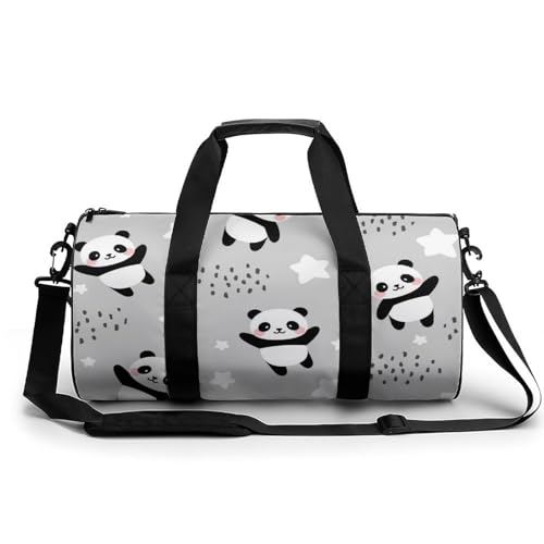Duffel bag panda mignon polyvalent pour camping et voyage 45cm