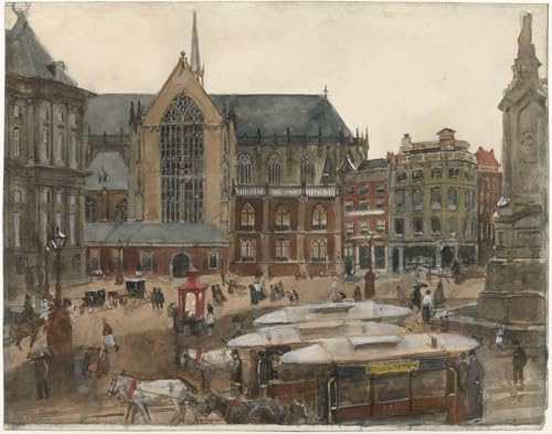 Peinture Poster Impression d'Art Amsterdam sur toile premium