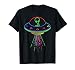 Space Alien UFO Neon Lights Rave Alien Lovers T-Shirt MM