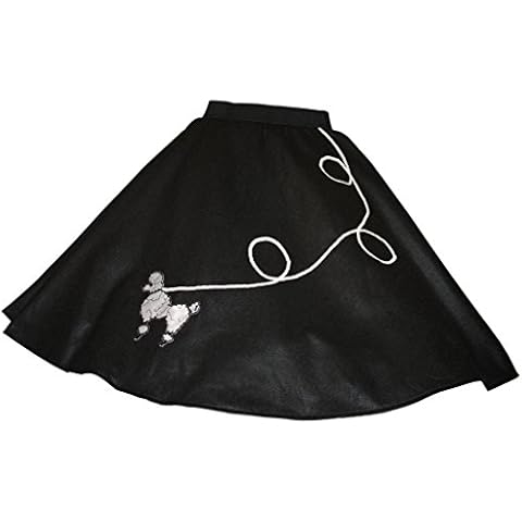 3 BIG NOTES - Children Felt Poodle Skirt Size Medium/Large (Waist: 24"- 30") (Length: 20") Black Cover