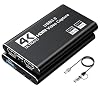 XIIXMASK Video Capture Card, Audio Video Capture Card, USB 3.0 Capture Card 4K HDMI Loop-Out, 1080P 60FPS/2K 30FPS Video Game Capture for Streaming Works for PS5/Switch/Camera/PC/OBS(Black)