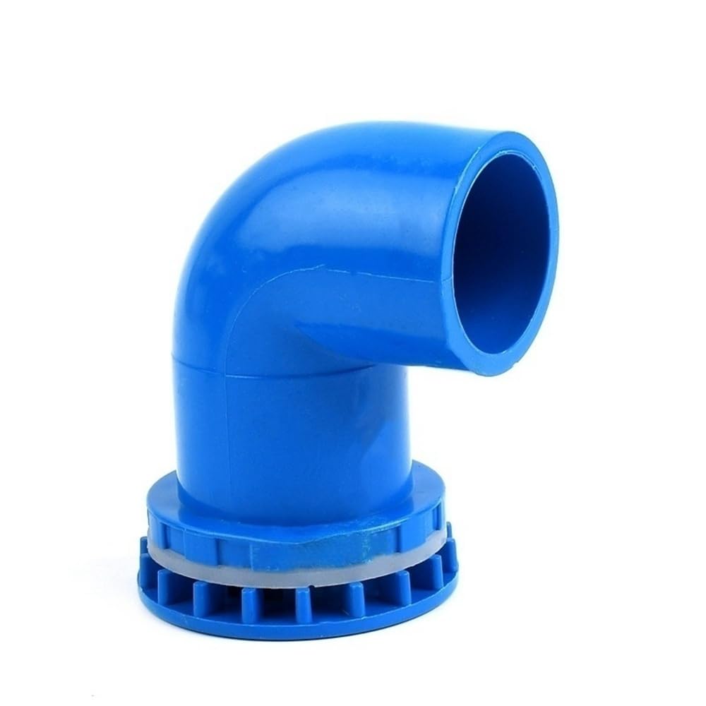 Pipe Drainage Joint Blue Inlet Outlet Drainage Elbow/Straight Connector, PVC Aquarium Drain Joint 20/25/32/40/50mm 1pc(Orange,50mm)