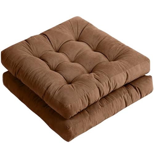 Tiita 22 Inch Square Floor Cushions, Floor Pillow for Sitting, Coffee