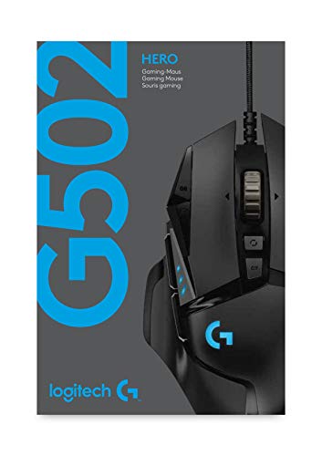 Logitech G502 Hero High Performance Wired Gaming Mouse, 25K Sensor, 25,600 Dpi, Rgb, Adjustable Weights, 11 Programmable Buttons, On-Board Memory, Pc/Mac - Black #TOP5