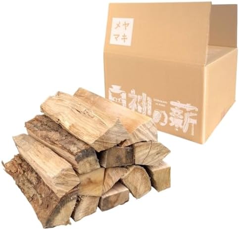 【メヤマキ】 白神の薪 焚き火用 広葉樹薪 10kg 長さ35cm 焚付け付き 【美しく燃える上質な薪】 青森県産 宅配100サイ...