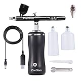 [Kit de aerógrafo multipropósito] Con el mini compresor, la pistola de aerógrafo es fácil de llevar. Conveniencia para su pintura artística, tatuajes temporales, arte de uñas, maquillaje, decoración de pasteles, pintura de modelos y pasatiempos en cualquier momento