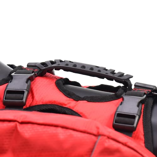 BLACKDOGGY Hunde 2-in-1 wasserabweisender Verstellbarer Expeditions-Rucksack, Geschirr mit Abnehmbarer Satteltasche, Rucksack für mittelgroße und große Hunde, Wandern, Camping, Reisen (M)