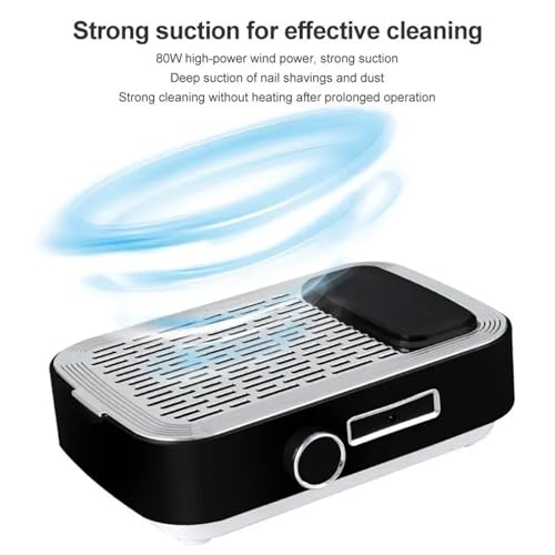 Aspiradora de uñas profesional de 80W recargable y sin cables 7