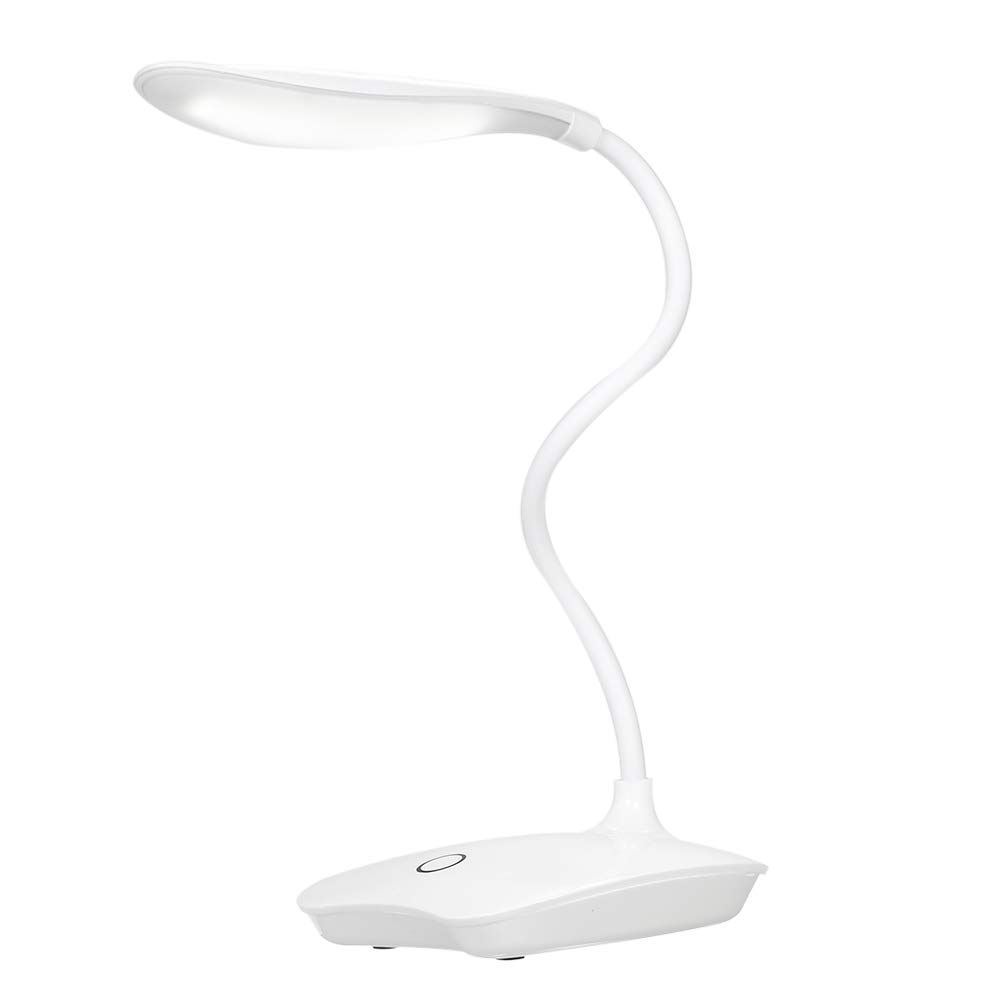 IrforaUltralight White LED USB Rechargeable Dimmable Desk Lamp