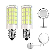 LED Makeup Mirror Bulb Replacement Mirror for Cosmetic Vanity Makeup Mirror with Single Double Sided Lighted Magnification,4W Equivalent to 40W Incandescent Bulb (2-Pack Daylight White)