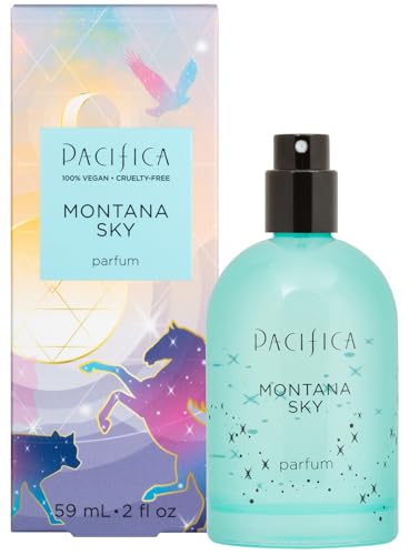 Pacifica Montana Sky Spray Perfume – Clean Vegan Fragrance for Women with Cedarwood & Sage – Grounding Earthy Woodsy Scent w/Cedarwood, Black Pepper, Sage, Cruelty-Free & Long-Lasting, 2 fl oz