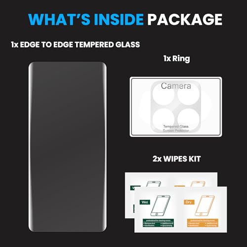 Image of ArmourPro Advanced HD+ UV Tempered Glass for Motorola Edge 70 Fusion with Black Camera Lens Protector, Edge-to-Edge Clear Screen Guard, Anti-Scratch, Case Friendly, Bubble-Free Kit