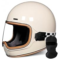 Vintage Motorradhelm Integral - DOT/ECE Geprüft Für Roller & Moped