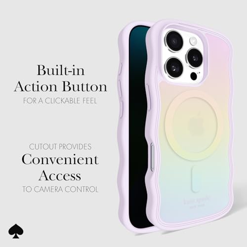 kate spade new york iPhone 16 Pro Case - Compatible with MagSafe - Designer Phone Case - Wavy Opal Iridescent by kate spade new york - Image 4