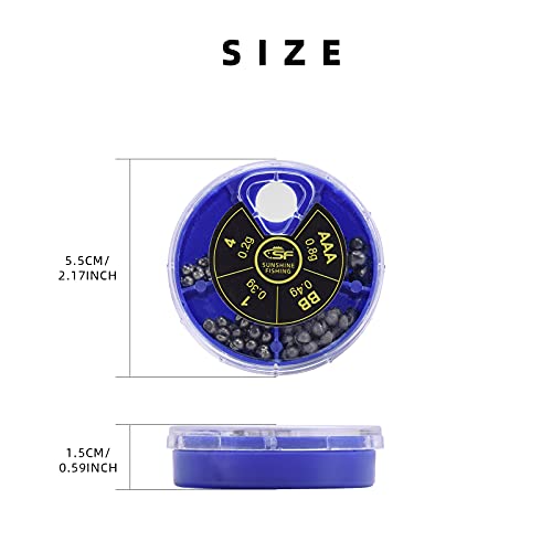 Sf Micro Split Shot Lead Combo Removable Fly Fishing Lead Ice Fishing Pure Lead Sinkers Weights Fishing Tackle(112Pcs/4 Size/1 Box) #TOP1
