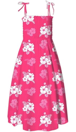 Image of SANGTREE Girls' Women's Summer Sundress Casual Smocked Floral Beach Holiday Dress, 18 Month - XL