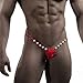 Sekexi Women's Pearl T Back G String Embroidery Rose Flowers Beaded Thong Panty Underwear Micro Underpant X-Large