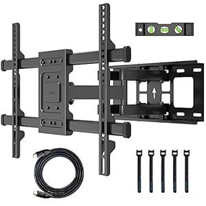 BONTEC TV Wandhalterung für 32-80 Zoll Bildschirme bis zu 60kg, Wandhalterung Fernseher Schwenkbar Neigbar Universal TV…