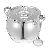 Cabilock Ölbehälter mit Sieb und Deckel Auslaufsicherer Fettabscheider für Speiseöl und Schmalz Vielseitiger Küchenbehälter für Gebrauchtes Speiseöl und Frittierölfilter