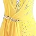 ZYDANC Yellow,XXXL,Handmade Girls' Outdoor Sport Roller Skating Dance Costume Figure Ice Skating Competition Dress Gymnastics Leotard
